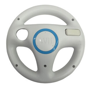 Nintendo Wii Wheel Steering Wheel Attachment RVL-024 White Blue